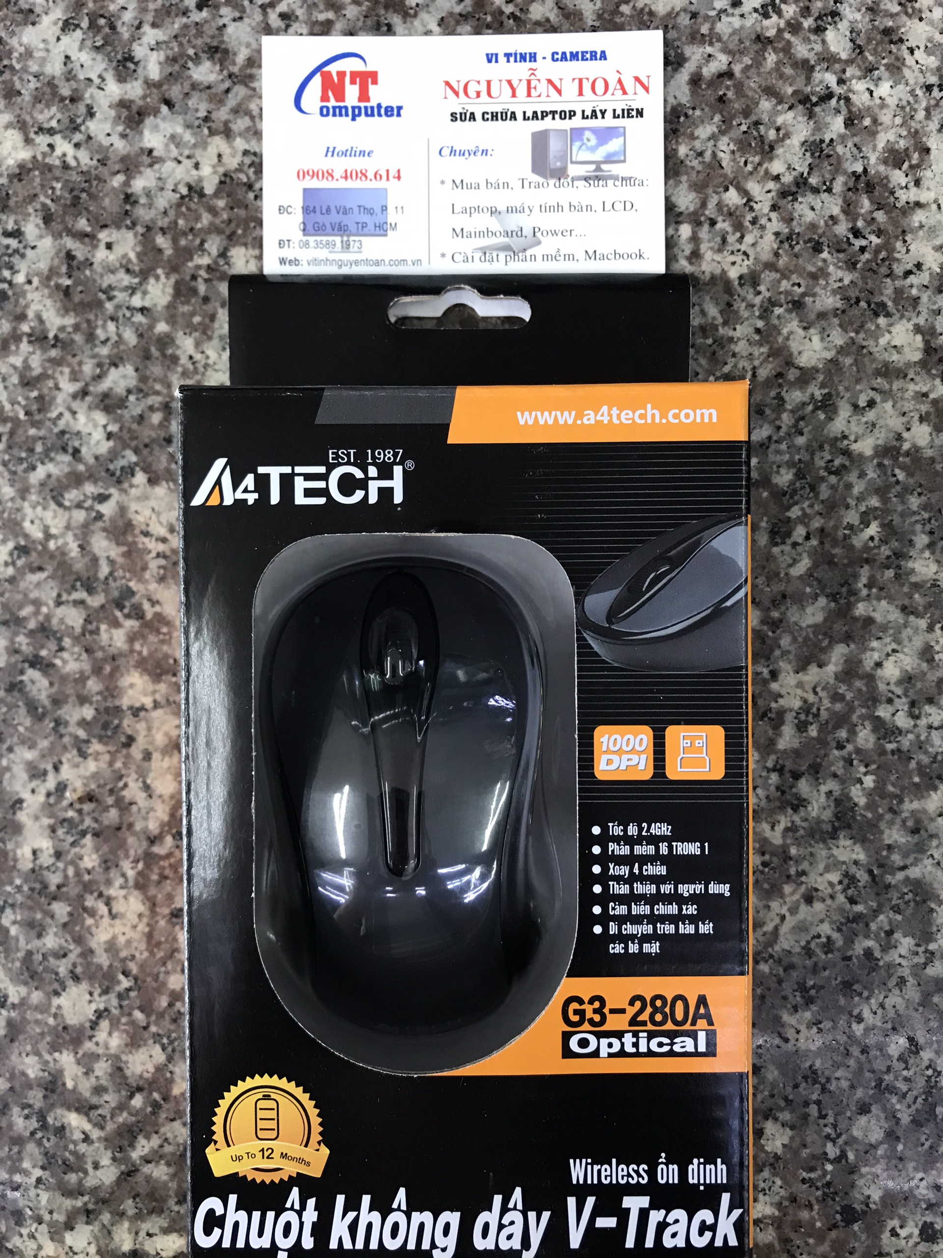 Chuột máy tính không dây MOUSE A4 TECH - KHÔNG DÂY - Chính hãng